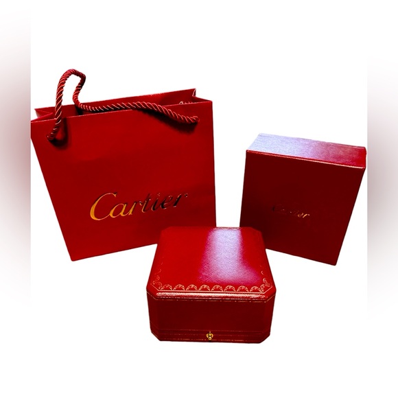 Cartier Gift Bag & Box Set - 100% Authentic - Picture 1 of 4